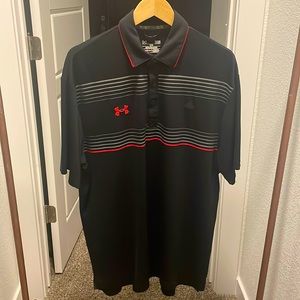 Mens under armor black polo